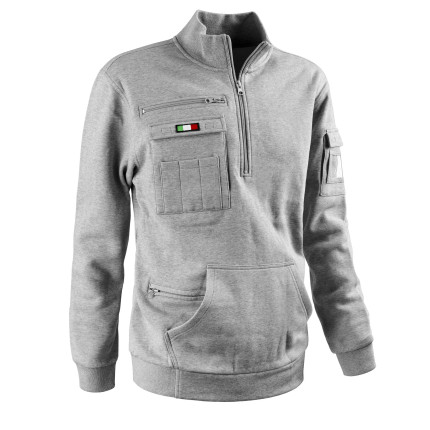 FELPA - mezza zip tank