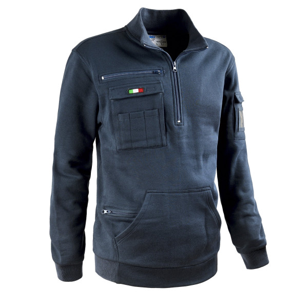 FELPA - mezza zip tank