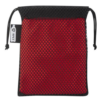 Asciugamano sportivo Raquel di raffreddamento in PET riciclato con pouch 80 x 30 cm