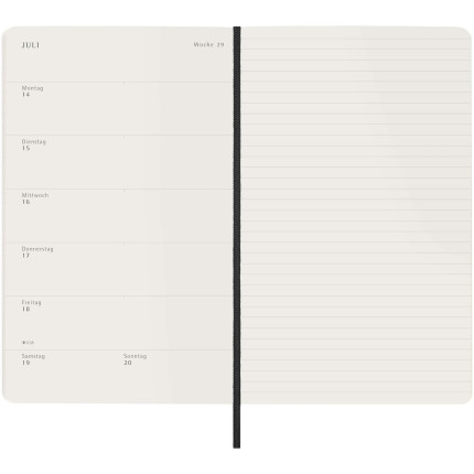 Agenda settimanale 12 mesi formato L con copertina morbida - lingua tedesca Moleskine