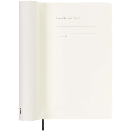 Agenda settimanale formato L 12 mesi con copertina morbida 100%VEGEA® Boa Moleskine