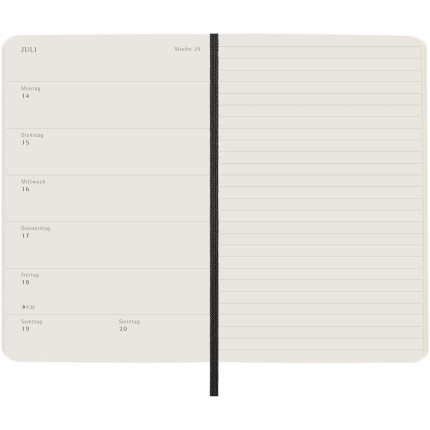 Agenda settimanale tascabile 12 mesi con copertina morbida - lingua tedesca Moleskine
