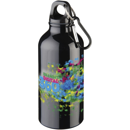 Borraccia sportiva in alluminio con moschettone da 400 ml Oregon