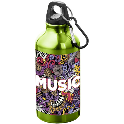 Borraccia sportiva in alluminio con moschettone da 400 ml Oregon