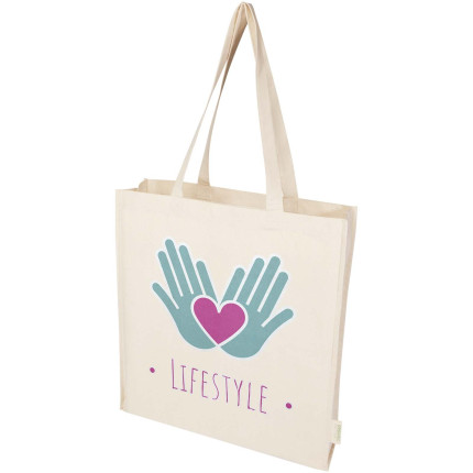 Tote bag con soffietto da 180 g/m² in tessuto biologico 14 l Orissa