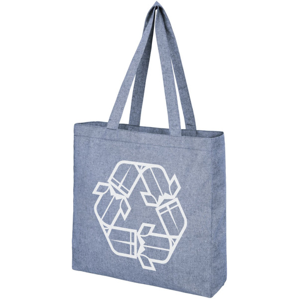 Tote bag con fondo ampio in tessuto riciclato...