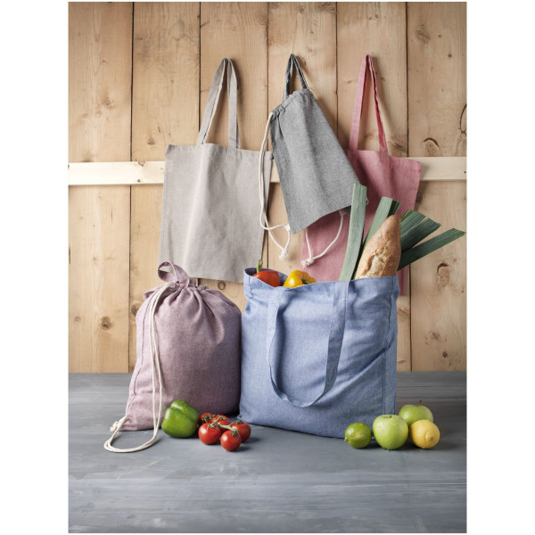 Tote bag con fondo ampio in tessuto riciclato...