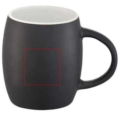 Tazza in ceramica Heart con coperchio in legno da 400 ml