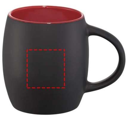 Tazza in ceramica Heart con coperchio in legno da 400 ml