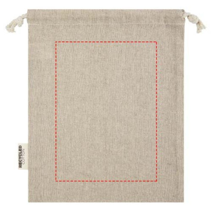 Sacchetto per confezione regalo medio in cotone riciclato 150 g/m² certificato GRS Pheebs - 1,5L