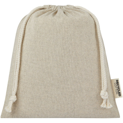 Sacchetto per confezione regalo medio in cotone riciclato 150 g/m² certificato GRS Pheebs - 1,5L