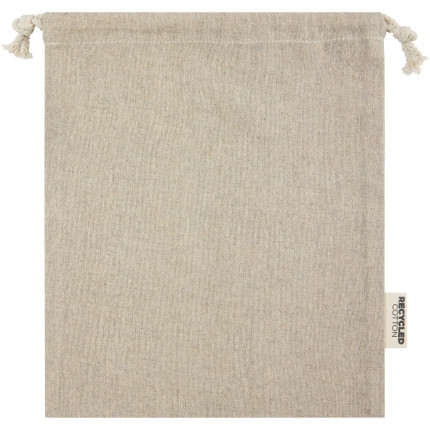 Sacchetto per confezione regalo medio in cotone riciclato 150 g/m² certificato GRS Pheebs - 1,5L