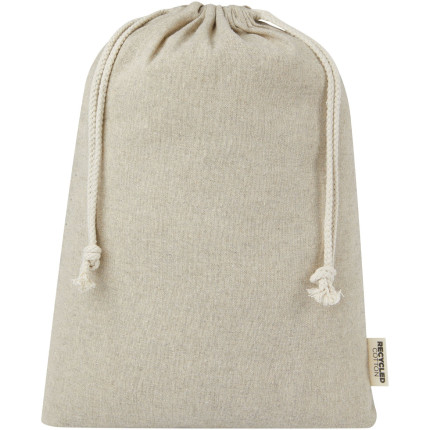 Sacchetto per confezione regalo grande in cotone riciclato 150 g/m² certificato GRS Pheebs - 4L