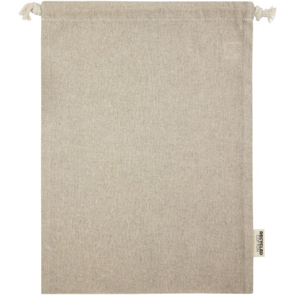 Sacchetto per confezione regalo grande in cotone riciclato 150 g/m² certificato GRS Pheebs - 4L