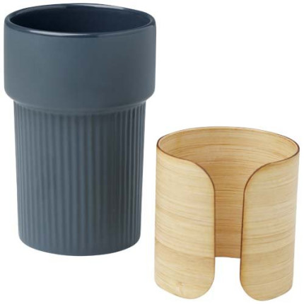 Bicchiere con custodia in bambù da 340 ml Fika