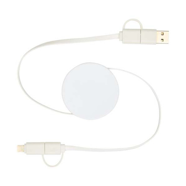 Cavo 5-in-1 in plastica riciclata retrattile da...
