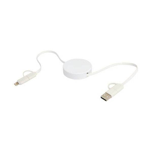 Cavo 5-in-1 in plastica riciclata retrattile da...
