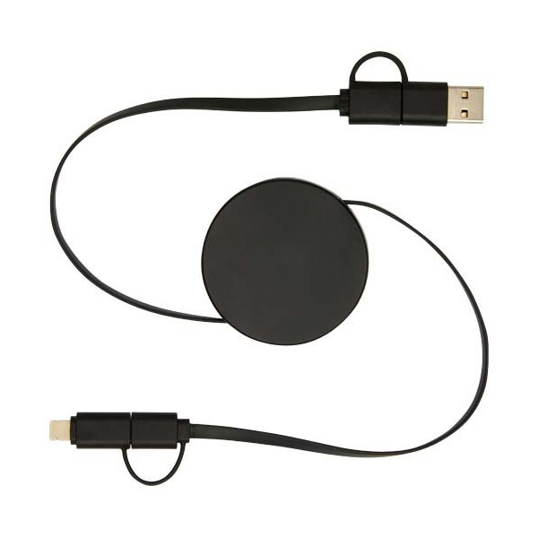 Cavo 5-in-1 in plastica riciclata retrattile da...
