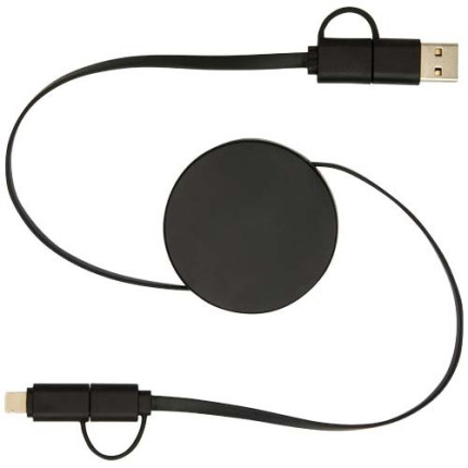 Cavo 5-in-1 in plastica riciclata retrattile da 90 cm per la sincronizzazione dei dati e la ricarica rapida da 40 W Citala