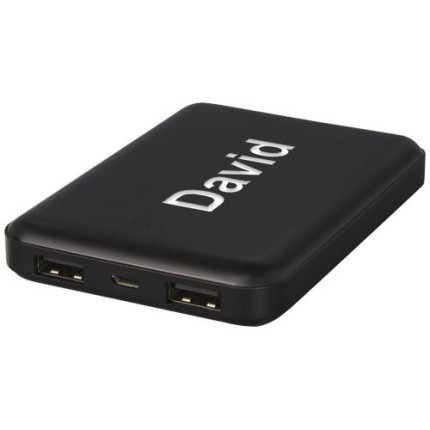 Power bank ultra sottile luminoso da 5000 mAh Gleam
