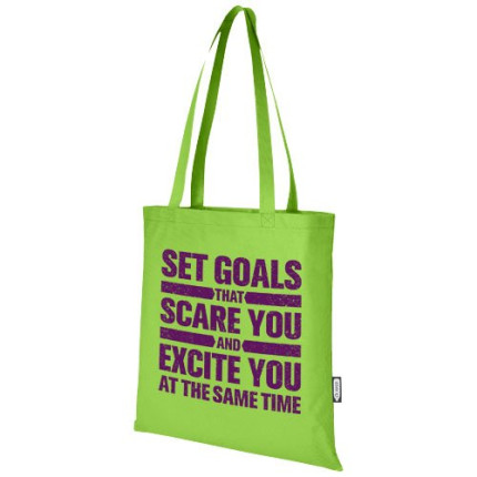 Tote bag convention in tessuto non tessuto riciclato certificato GRS Zeus 6l