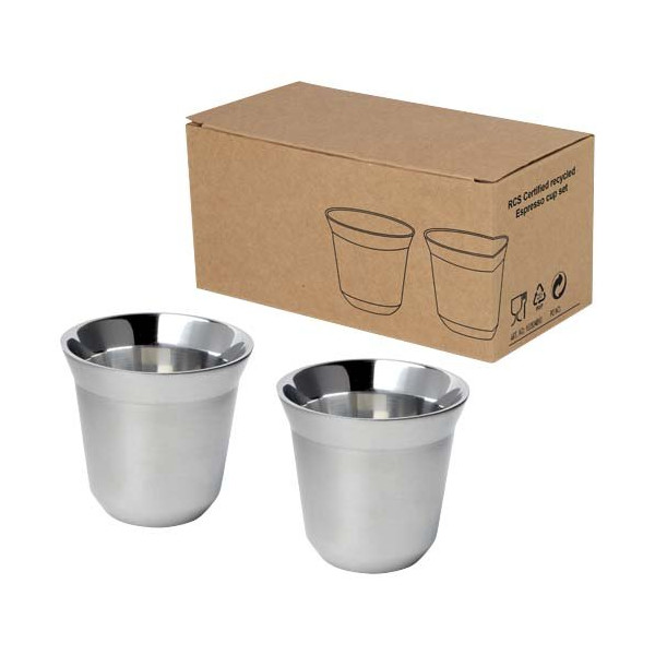 Set di tazze per caffè espresso in acciaio...
