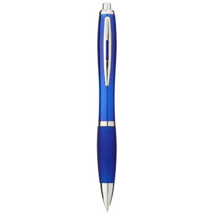 Penna a sfera con fusto e impugnatura colorati Nash-inchiostro blu