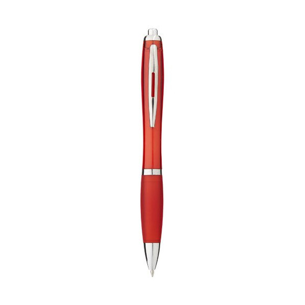 Penna a sfera con fusto e impugnatura colorati...