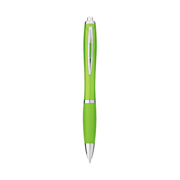 Penna a sfera con fusto e impugnatura colorati...