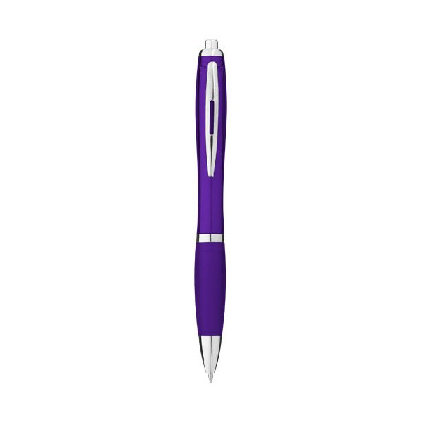 Penna a sfera con fusto e impugnatura colorati...