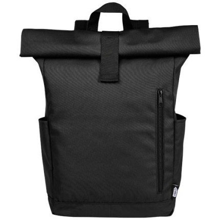 Zaino con chiusura arrotolabile per portatile da 15,6" in PET riciclato certificato GRS Byron 18L