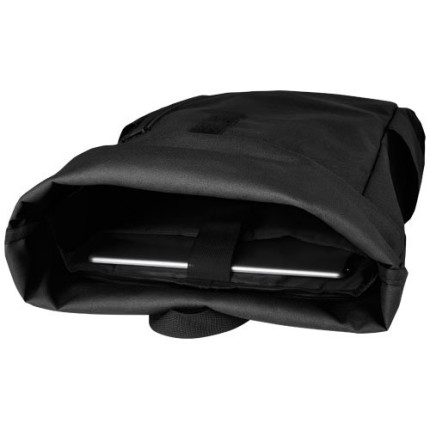Zaino con chiusura arrotolabile per portatile da 15,6" in PET riciclato certificato GRS Byron 18L
