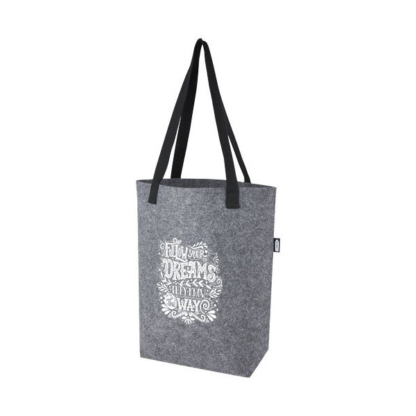 Tote bag con base ampia in feltro riciclato...