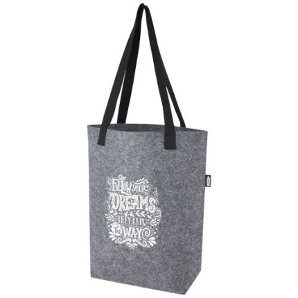 Tote bag con base ampia in feltro riciclato certificato GRS Felta - 12L