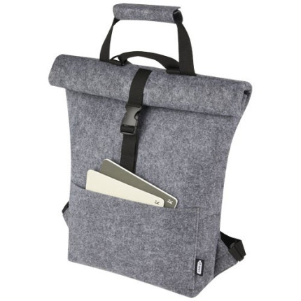 Borsa per bicicletta con chiusura arrotolabile in feltro riciclato GRS Felta - 13L