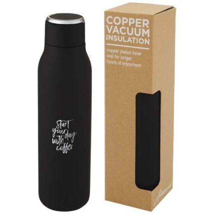 Bottiglia Marka da 600 ml con isolamento sottovuoto in rame e anello in metallo