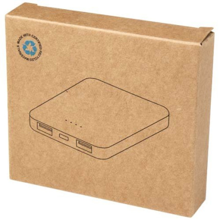 Power bank da 5000 mAh di Tipo C in plastica riciclata Asama