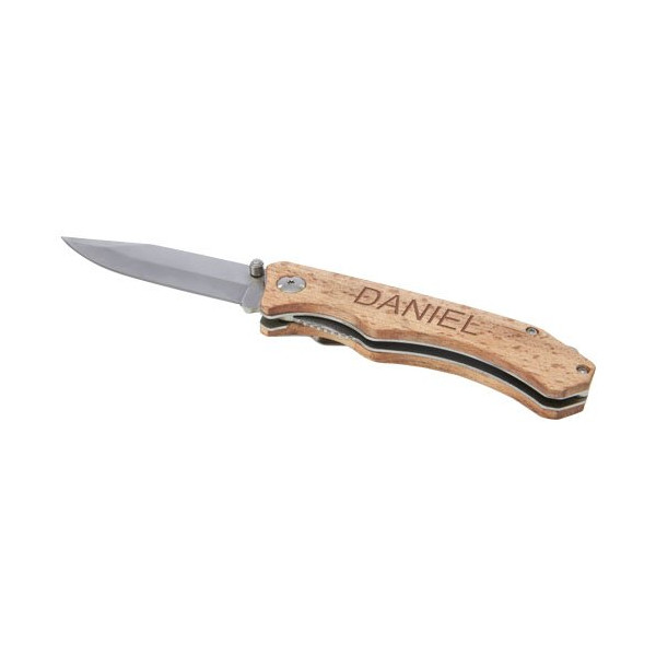 Coltello tascabile Dave in legno con clip per...