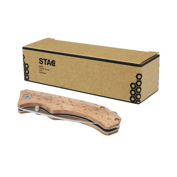 Coltello tascabile Dave in legno con clip per...