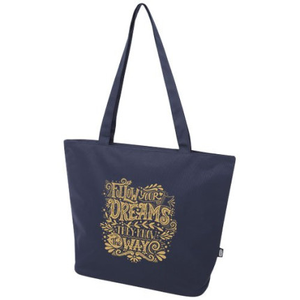 Tote bag in materiale riciclato certificato GRS con cerniera Panama 20l