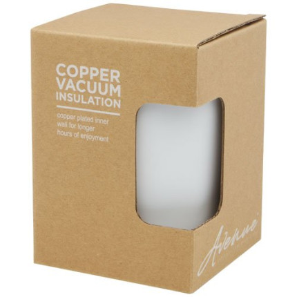 Bicchiere termico in acciaio inossidabile con isolamento sottovuoto in rame e coperchio in bambù da 330 ml Lagan