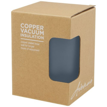 Bicchiere termico in acciaio inossidabile con isolamento sottovuoto in rame e coperchio in bambù da 330 ml Lagan