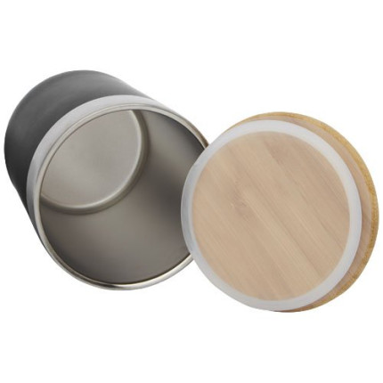 Bicchiere termico in acciaio inossidabile con isolamento sottovuoto in rame e coperchio in bambù da 330 ml Lagan