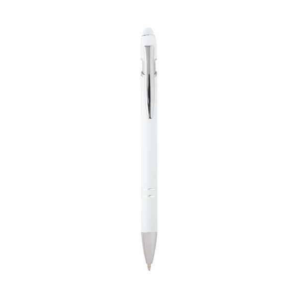 Penna a sfera con finitura argento Kish