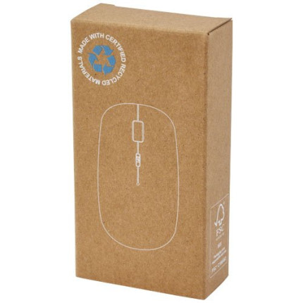 Mouse wireless in plastica riciclata certificata RCS Menlo