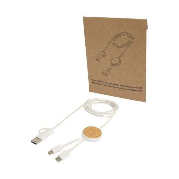 Cavo 5-in-1 in plastica riciclata da 150 cm per...