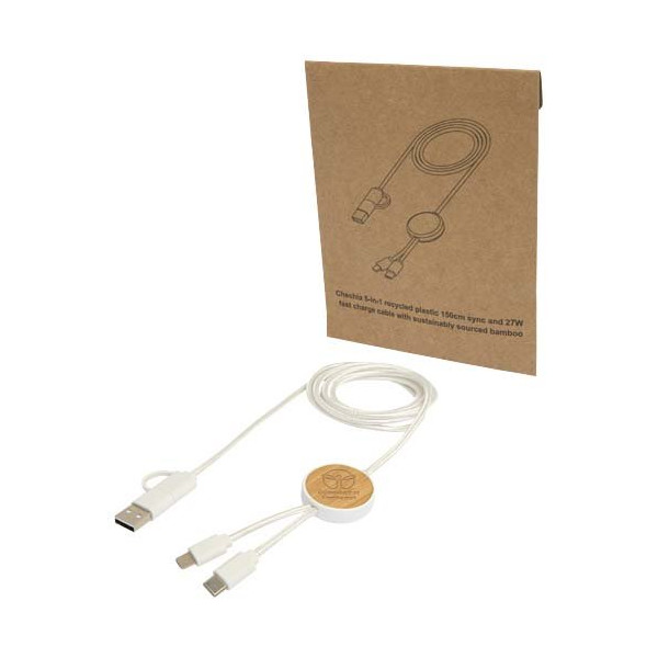 Cavo 5-in-1 in plastica riciclata da 150 cm per...