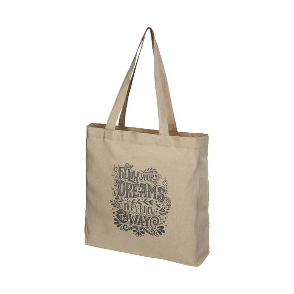 Tote bag con fondo ampio in tessuto riciclato...