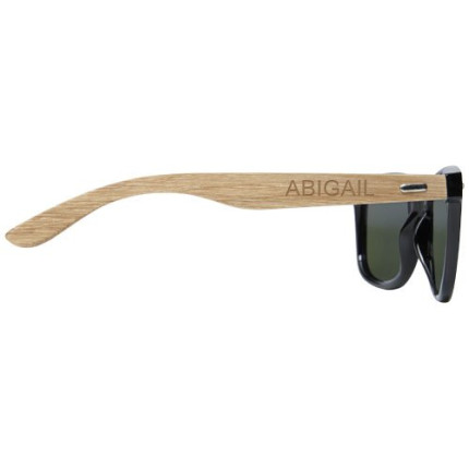 Occhiali da sole Hiru con lenti polarizzate e specchiate in PET riciclato/legno con confezione regalo