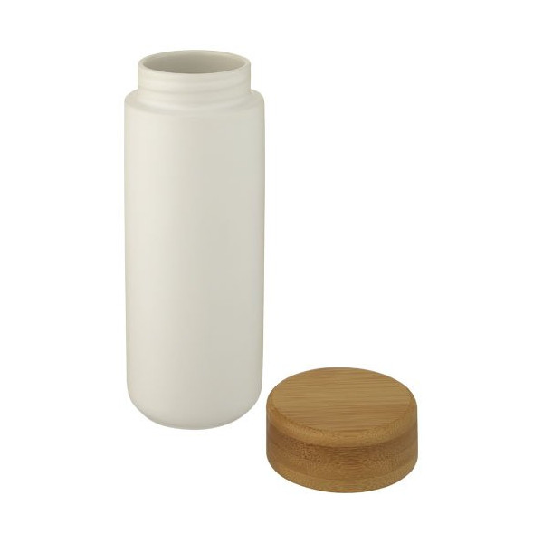 Bicchiere termico in ceramica con coperchio in...